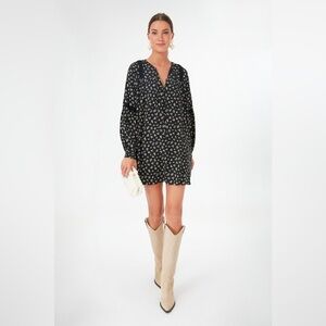 Tuckernuck LOST + WANDER Black Cream Floral Twilight Dreams Mini Dress NWT